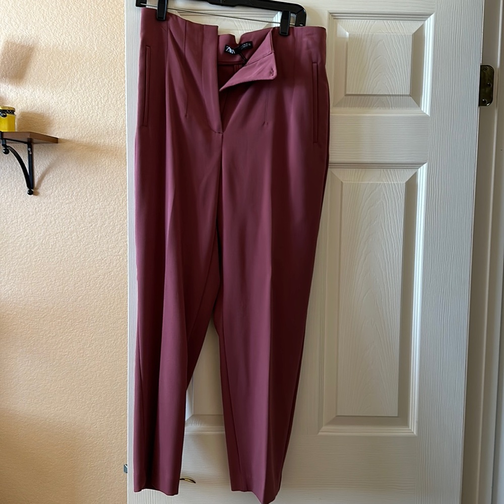 ZARA Dark Pink Suit Pants